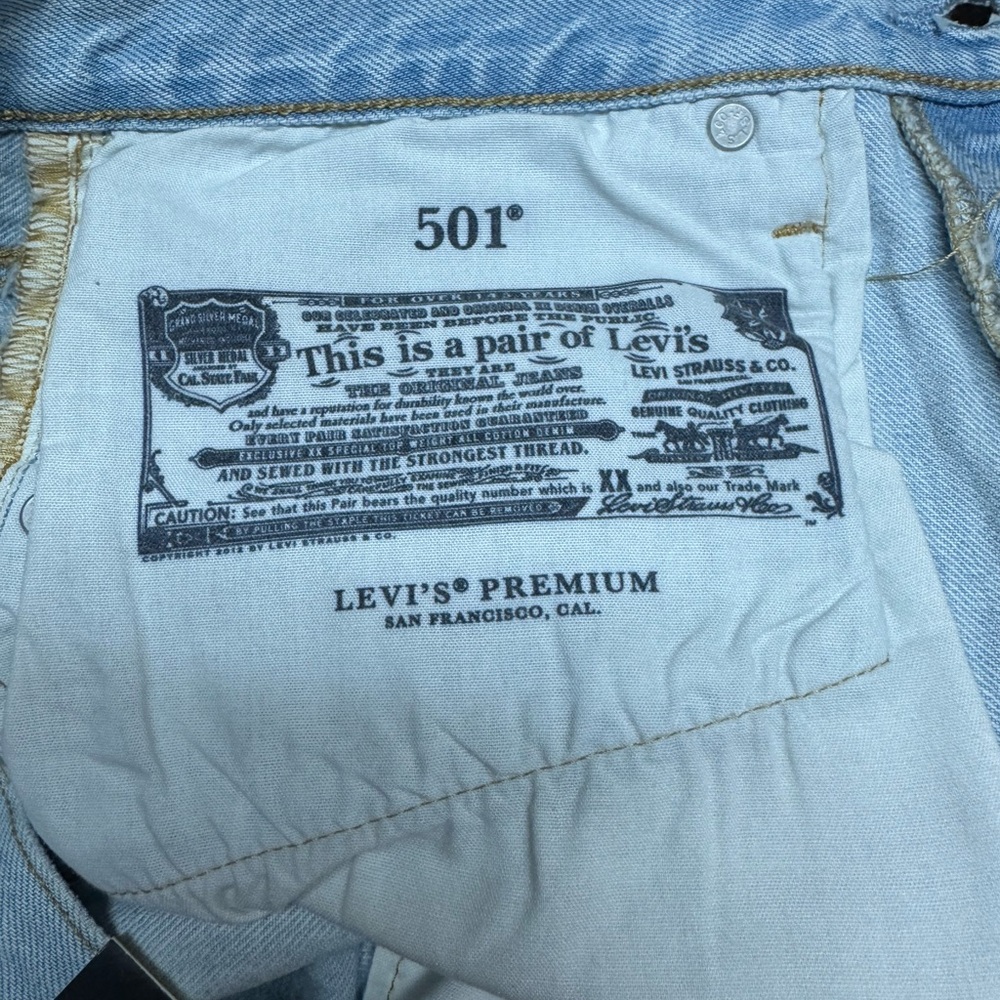 NWT Levi’s Premium 501 Women’s Mom’s Shorts 30 Button Fly 90s style High Rise F - Picture 6 of 14